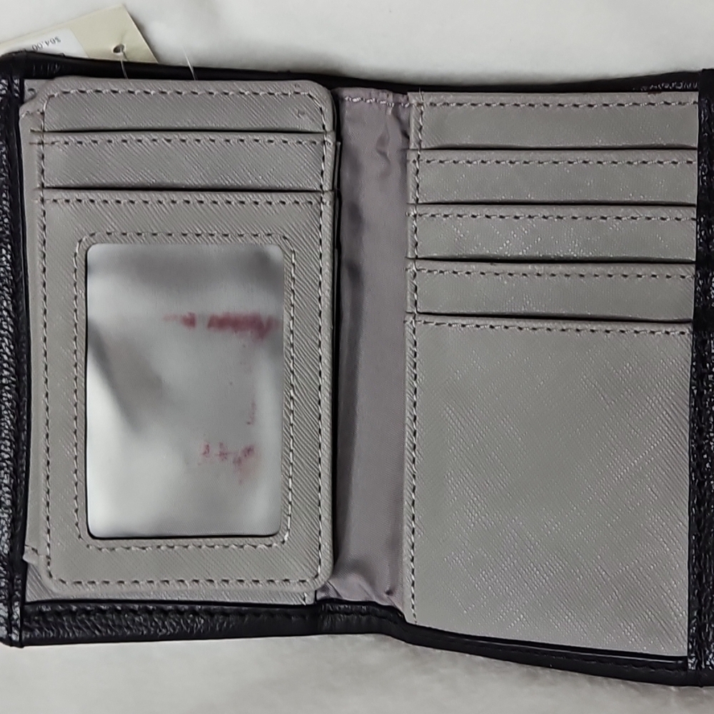 Fossil Lainie Wallet Women’s Pebbled Leather Black Multifunction 5" Credit Card - Picture 9 of 14